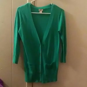 Teal Mid-Sleeve Cardigan
